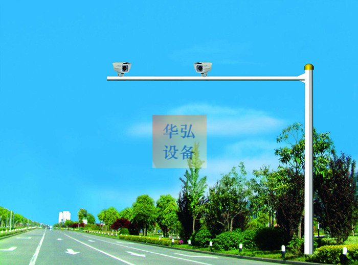 Haikou Monitoring rod octave rod 3 3 5 4 5 6 m camera stainless steel combined pole bracket