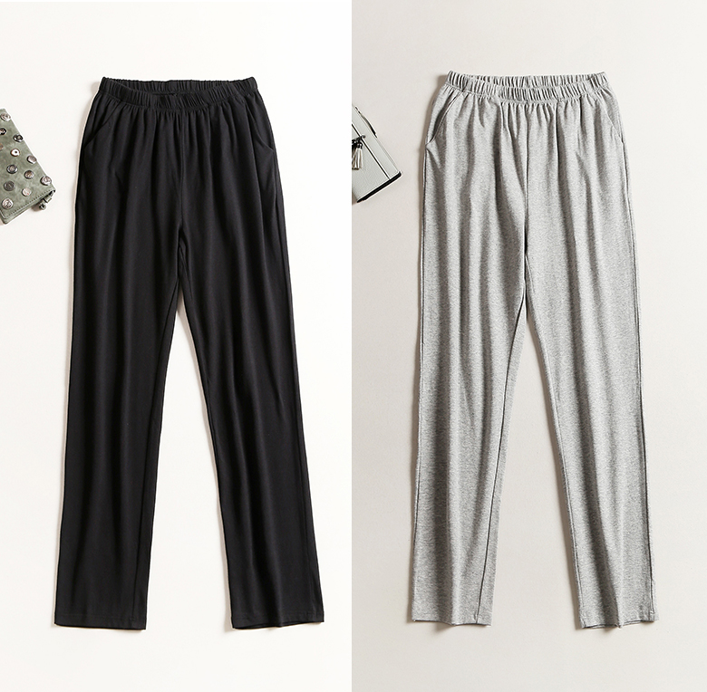 Quần pyjama cotton nữ size lớn quần rộng nhà quần mỏng phần quần nhà quần thường có thể mặc quần mùa đông thời trang mặc nhà