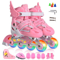 Skate children Full Set 4 years old 3 men 5 girls 6 girls 7 Princess 8 Pink 10 roller skating 12 Roller Skating Beginners