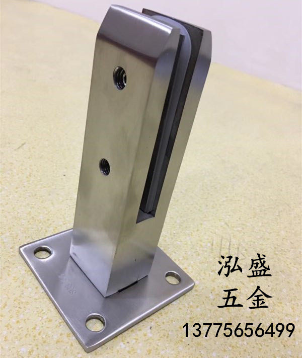 (Strong quality) 304 solid stainless steel swimming pool glass clip base fixed clamp railing handrail accessories