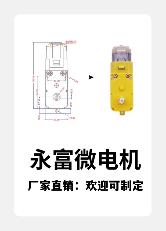 [Factory Direct Sales] Tt Gear Motor/1B48/120/200 Strong Magnetic Field Anti-Interference High Speed and Powerful