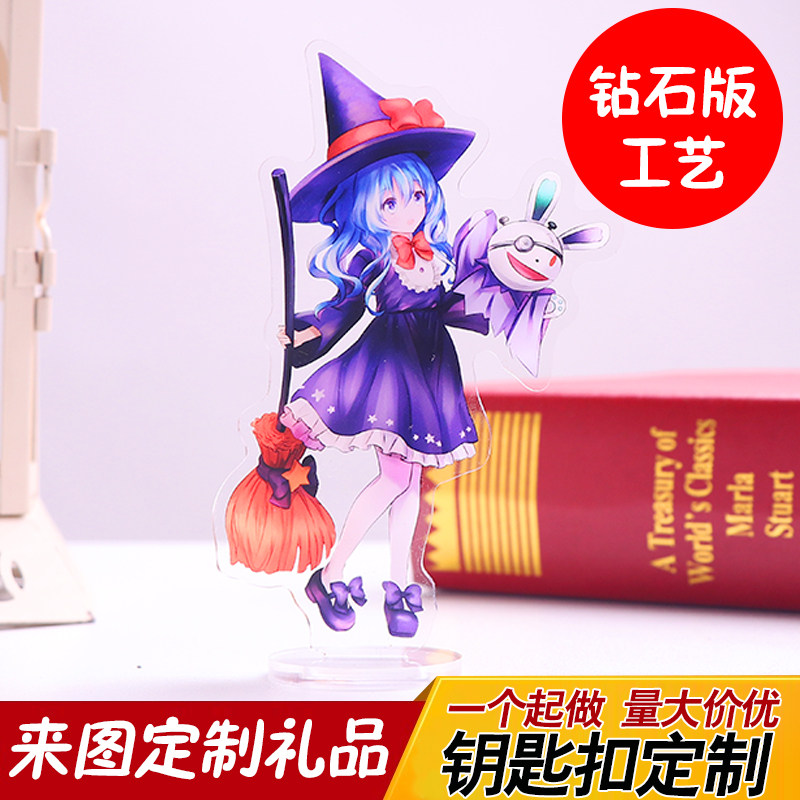 Acrylic stand sign humanoid ornaments custom-made cartoon double-sided photos diy anime transparent key chain to map custom