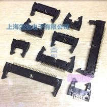 Big horn DC2 straight foot 180 degree cable socket with hook gold plated spacing 2 54MM black