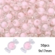 Прозрачный розовый 17x9 мм около 50 штук