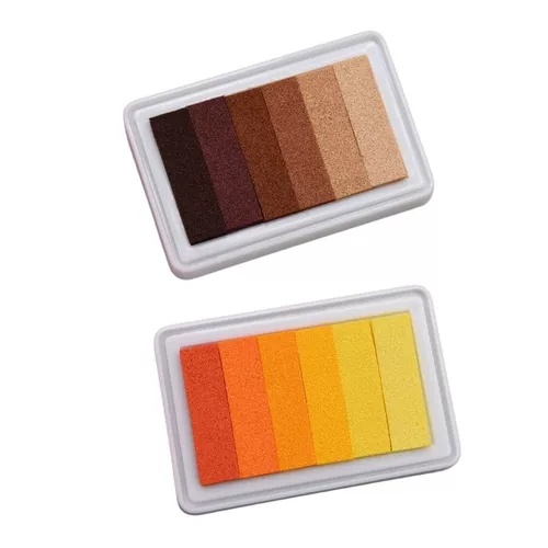 Сверхлегкая глина, игра с едой, поролоновая пигментированная чернильная подушечка, 6 цветов, градиент