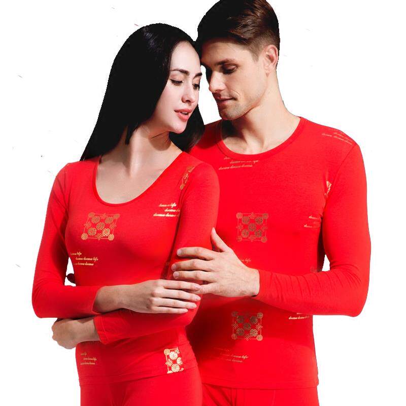 Palando couple's autumn clothes and long johns suit basic thin bottoming shirt