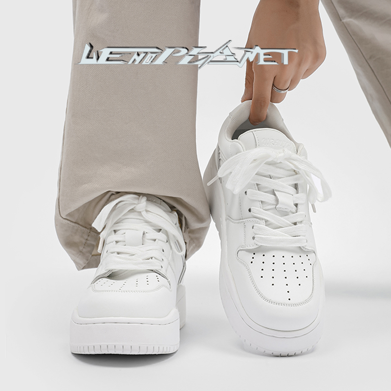 Men's Height-Increasing Shoes 7cm Solid Color Sneakers 2026 Spring Air Force One Thick-Soled Loafers Women's Sports Casual Shoes