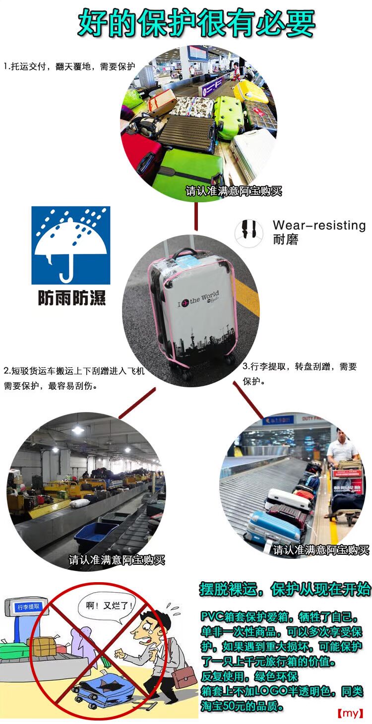 Bụi túi phụ kiện liên quan không thấm nước túi hành lý túi du lịch trường hợp bảo vệ vỏ xe đẩy trường hợp dày mặc cách bọc vali