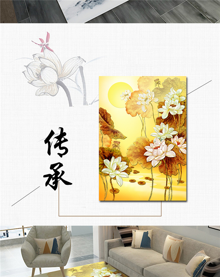 Thảm phòng khách tối giản hiện đại Mới phong cách Trung Quốc sofa bàn cà phê mat phòng ngủ cạnh giường hình chữ nhật phòng tùy chỉnh - Thảm thảm hàn quốc
