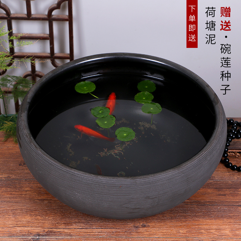 Jingdezhen Ceramic Flower Pots for Hydroponic Plants, Water Lilies, Pennywort, Pothos, Succulent Planters, Living Room Decorations, Goldfish Tanks
