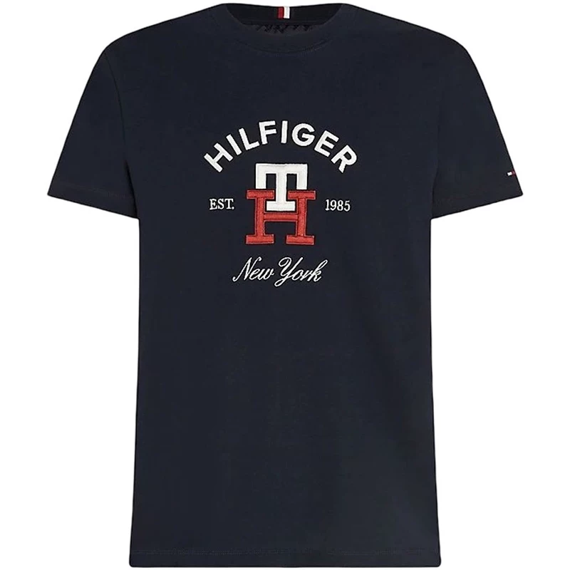 Tommy hilfiger, хлопковая футболка, с вышивкой