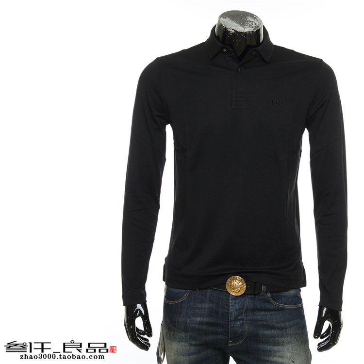 良品 Áo phông dài tay nam màu đen chính hãng của Hugo Boss 50392723 10210510 active shirt