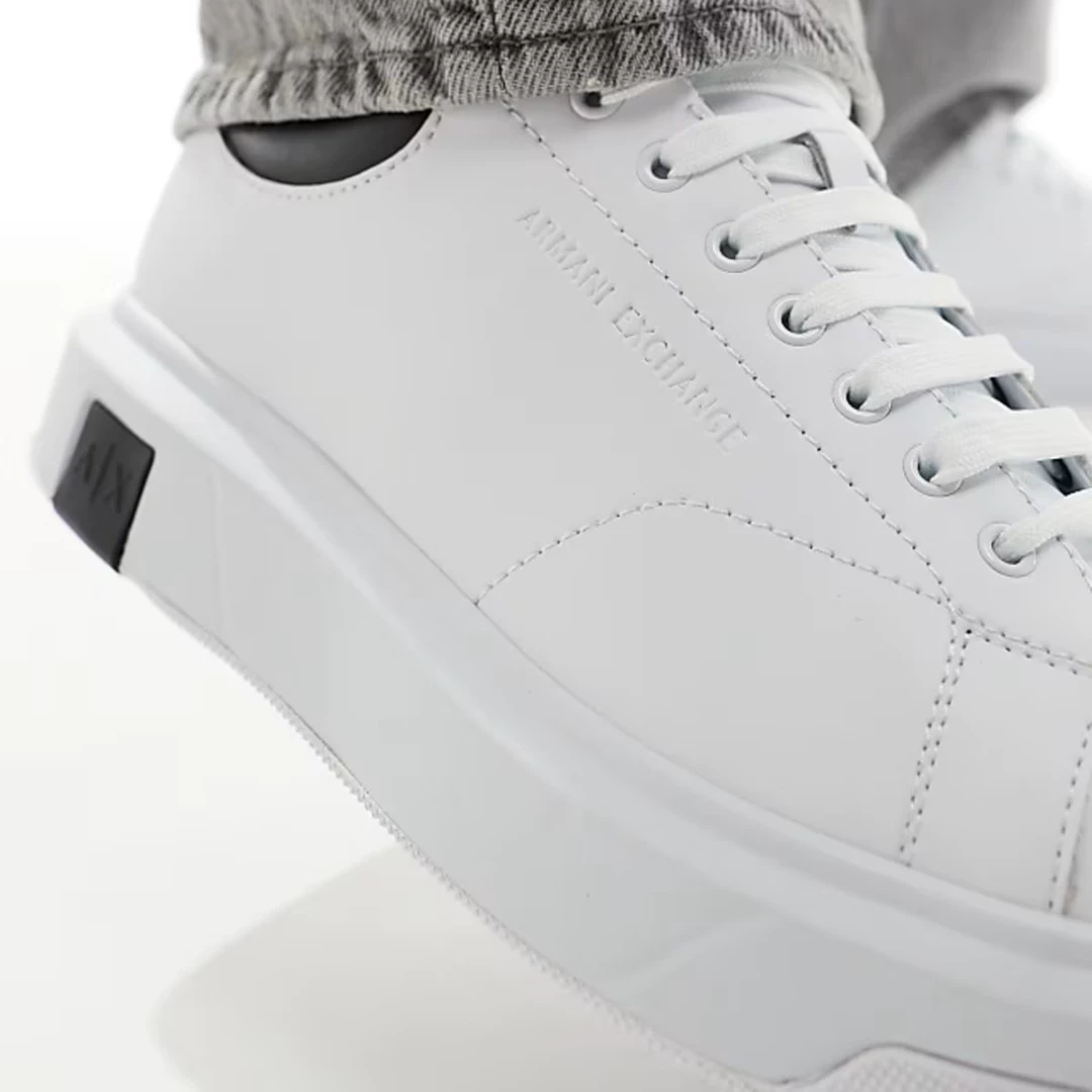 Armani Exchange AX Aani Мужская мода Белые мини-ботинки Маленькие белые туфли, XUX123 XV534