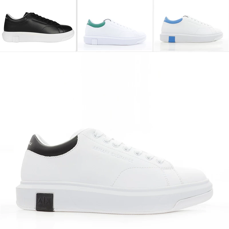 Armani Exchange AX Aani Мужская мода Белые мини-ботинки Маленькие белые туфли, XUX123 XV534