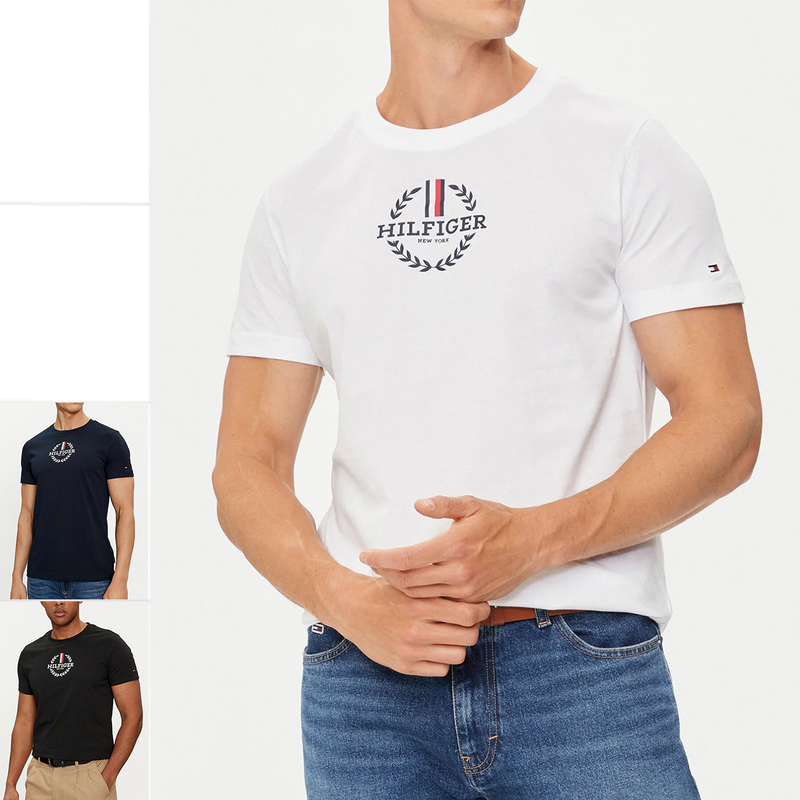 Tommy Hilfiger Men's Fashionable Casual Short-Sleeved T-Shirt Mw0Mw34388