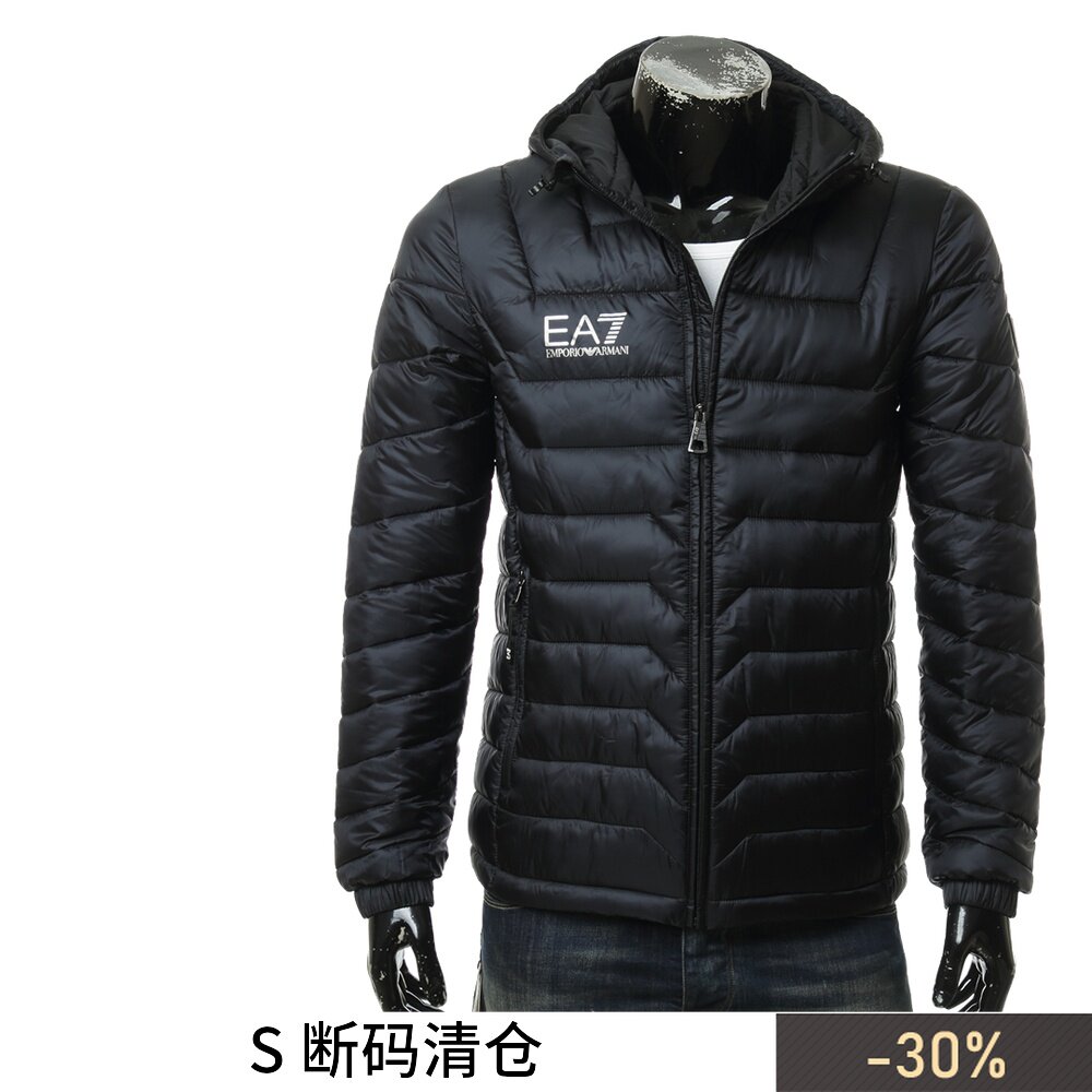 Emporio Armani EA7 Armani Men's Warm Cotton Jacket Hooded Cotton Jacket 6ZPB44 PN43Z
