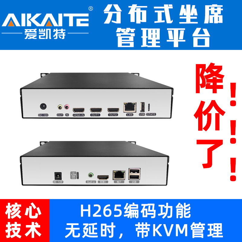 HDMI HD distributed matrix node KVM agent management platform Cloud splicing processor Central control 4 windows seamless
