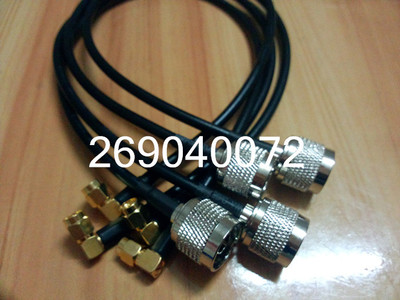 NJ turn SMAJW elbow SMA inner thread inner needle 50-3 full copper wire 50CM router amplifier cable