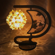 Light and shadow paper carving lamp diy3D three-dimensional Chinese style Forbidden City cultural and creative creative night light Ancient style table lamp Birthday gift