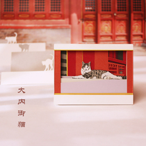  Three-dimensional architectural model sticky notes 3D paper carving net red post-it notes Japan Kiyomizu Temple art cultural and creative gifts