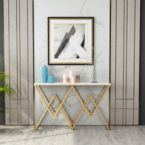 Rock board Xuanguan Table light and luxurious modern living room decoration leaning against wall narrow table strip case corridor into the family Xuanguantai Economy Type