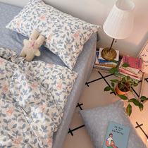 (Home Pose) cute rabbit Rabbit Fields Garden Little Fresh All Cotton Twill Bed Pint 4 pieces of pure cotton linen TT