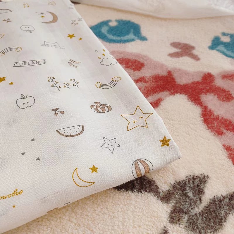 (home posture) A type of double layer yarn pure cotton pro-skin single quilt cover quality cotton 150 * 200cm cute BJ