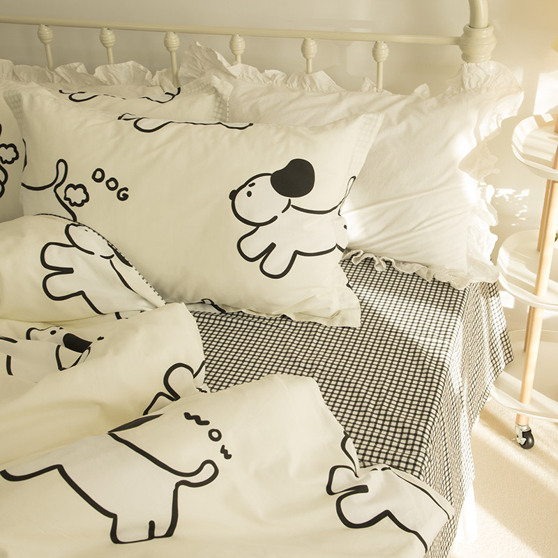 Home Posture Small Dog cute four piece cotton 1 5m 1 8m bed suite BJ