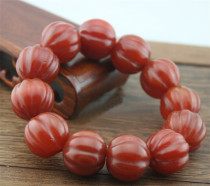 Ancient play miscellaneous imitation ancient agate hand chain jade pumpkin beads red Manau old beads hand strings bracelet handstrings