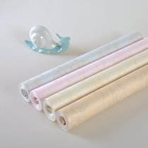 Light blue 3D European wallpaper bedroom living room Restaurant Hotel beauty salon pink warm and affordable embossed wallpaper