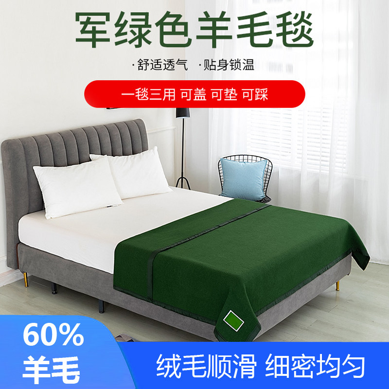 Wool Blanket 09 Jun Green Plush Blanket Army Meme Dorm Room Single Towel Blanket Autumn Winter Warm System Blanket