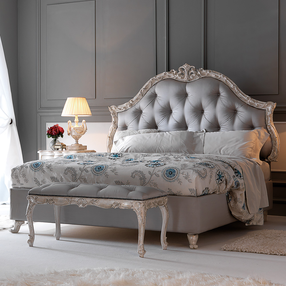 Xuất khẩu giường gỗ cao cấp kiểu Pháp đơn giản Giường đôi châu Âu Mỹ 1,8 m chạm khắc retro cũ nhẹ sang trọng Giường châu Âu - Giường giường đơn cho bé