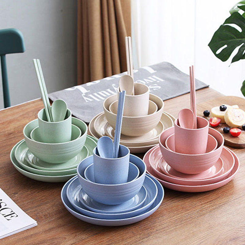 Better Than Disposable! Outdoor Camping Tableware Set for Spring Outings, Barbecue Parties, Household Plastic Bowls, Plates, Chopsticks, and Spoons