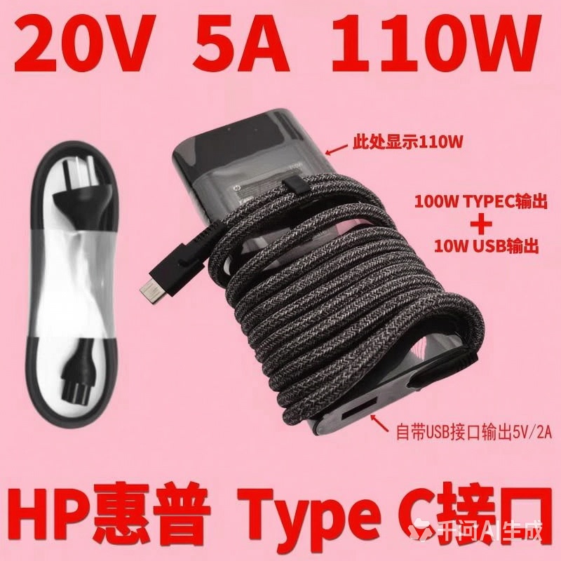 Brand New Compatible Power Adapter for Hp X360 20V5A 100W Type-C Charger Tpn-La31 Brand New Compatible Power Adapter for Hp X360 20V5A 100W Type-C Charger Tpn-La31