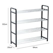 Shoe rack simple doorway multi-layer household economy shoe shelf space dormitory shoe storage artifact Black