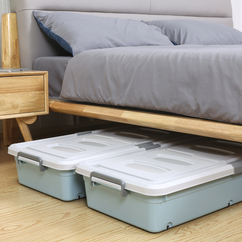 Under the bed storage box plastic storage box finishing box flat drawer type multi-functional under bed clothes large storage box