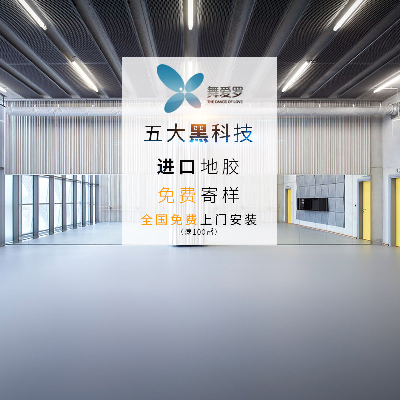 Dance Love Ro Dance Floor Sticker Dance Classroom School Kindergarten Dance Room Special PVC Plastic Sports Floor