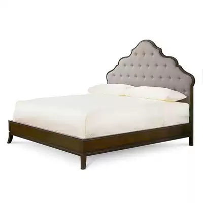 JSM American country solid wood bed idyllic retro fabric soft double bed simple beauty style 1 51 8 meters wedding bed