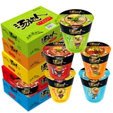 Чашка Soup Master Cup Единая лапша быстрого приготовления Маленькая бочка Японский тонкоцу рамэн Острый и кислый борщ Морепродукты Смешанная лапша быстрого приготовления