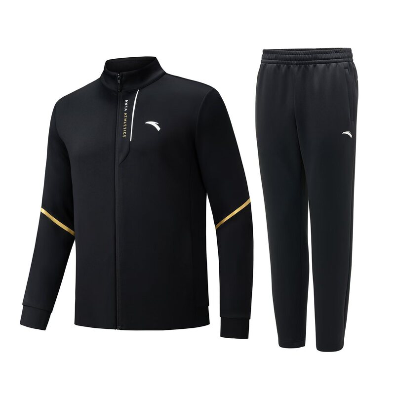 Anta Sports Suit for Men 2026 Spring and Autumn Outdoor Two-Piece Sportswear Knitted Windproof Sports Top and Pants