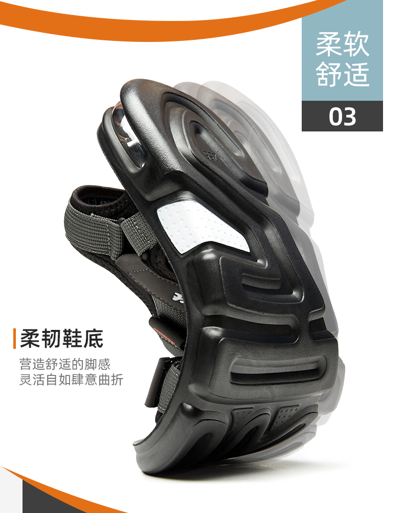 Trung tâm mua sắm giày nam Kangnai với cùng một đoạn mùa hè hở ngón Giày đi biển Velcro 11293116 Giày nam màu sắc phù hợp với dép thường - Sandal giày sục nam