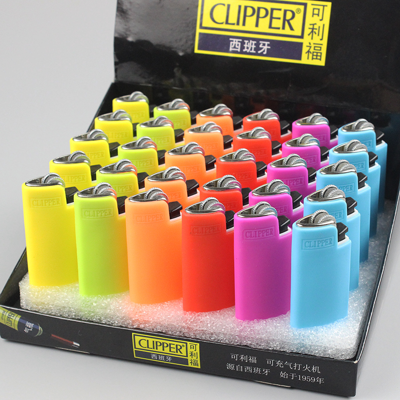 CLIPPER Tây Ban Nha Thương hiệu Coffey chính hãng màu gốc silicone tay áo bơm hơi đá lửa nhẹ hơn bật lửa mini