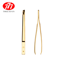 Eyebrow clip tweezers South Korea 777 imported stainless steel eyebrow clip eyebrow knife beauty tool plucking pliers eyebrow pliers