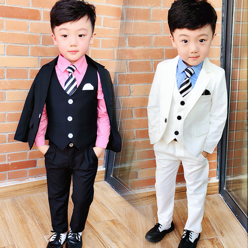Boy suit suit Playboy for wedding costume little boy boy's gown for children West suit three sets of positive dress