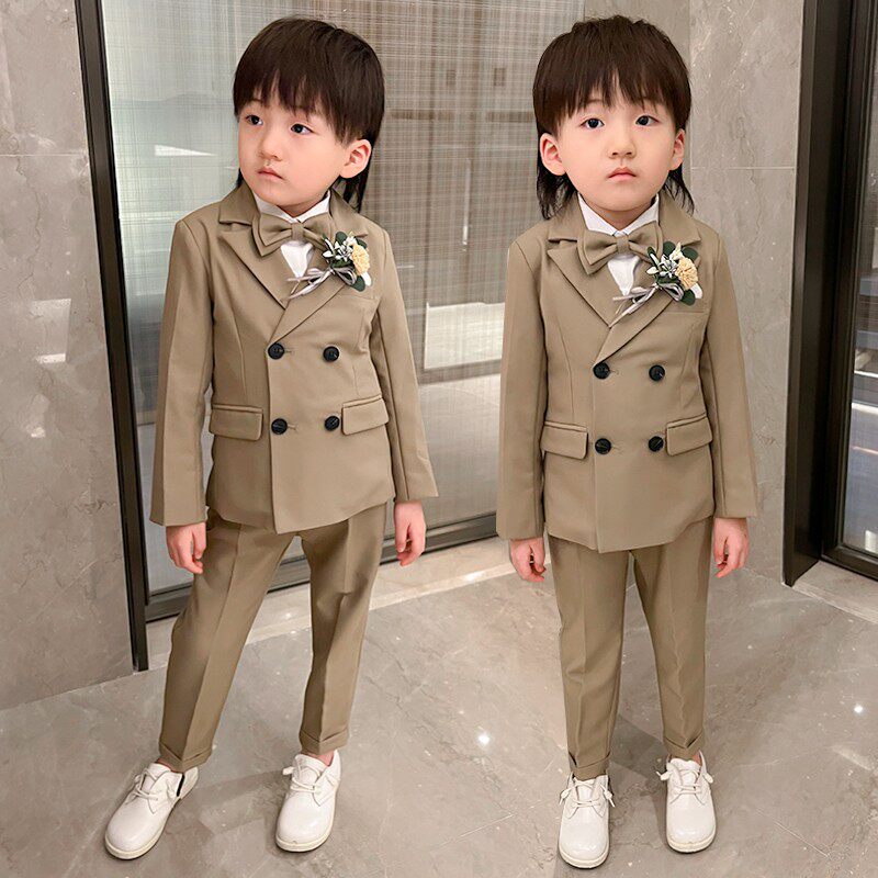Boy's small suit casual Western suit Suit Handsome Qi Tide Child Clothing Gown children Spring and Autumn Boys' Yuppie Clothes Spring-Taobao