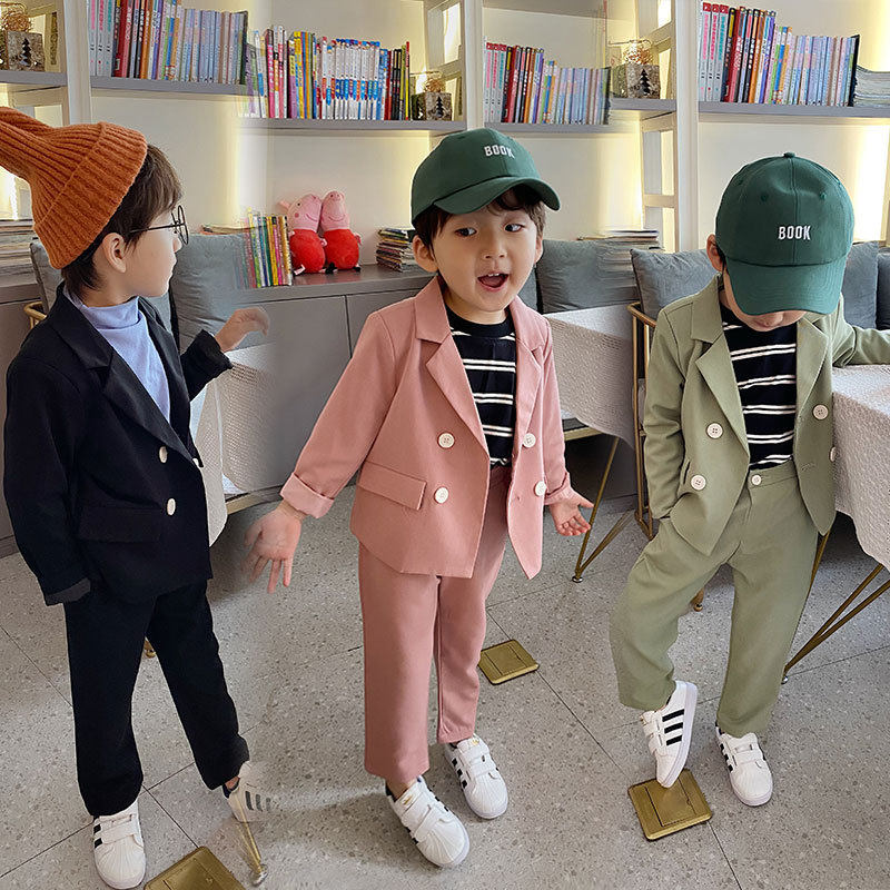 3-year-old boy autumn clothes 4 boys suit suits spring and autumn 5 children's 2021 new casual suit Western style dress 6