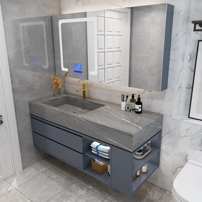 Rock plate bathroom cabinet combined modern simple wash basin bathroom toilet hand washing table basin cabinet custom
