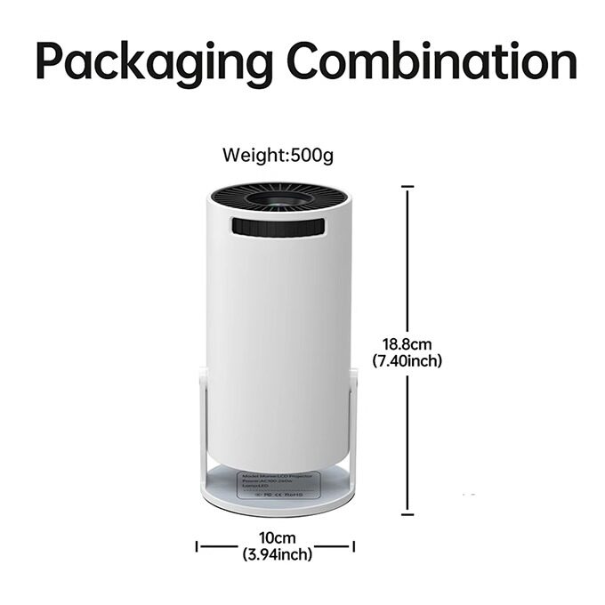 2025 New Model Hy300 Overseas Projector for Home Use, International Version, Dedicated for Bedroom, Ultra-High Definition, Can Be Connected to Mobile Phone, HDMI Small Mini Projector