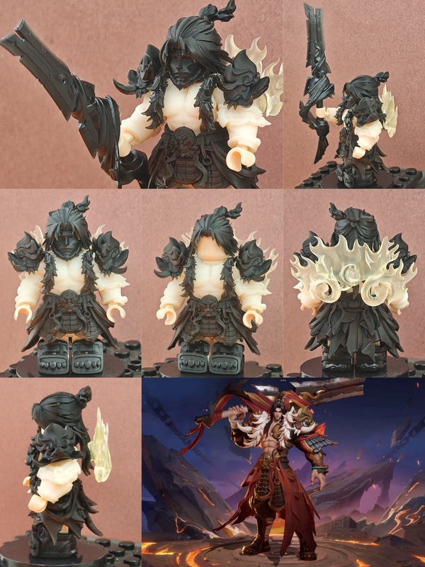 King of the Nine Hells Xiang Yu 3D Printed Resin Accessories Compatible with Building Block Figures Accessory Set Miniature Toys