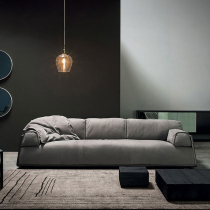 baxter hardsoft skin leather sofa villa imported furniture custom Italian modern luxury